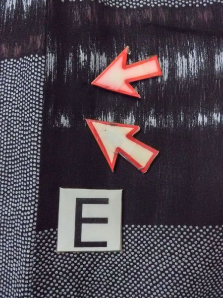 Photo18: N0209N Vintage Japanese women   Black HAORI short jacket / Silk. Dot,   (Grade D) (18)