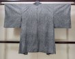 Photo2: N0209Q Vintage Japanese women   Gray HAORI short jacket / Silk. Abstract pattern   (Grade B) (2)