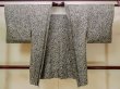 Photo1: N0209S Vintage Japanese women   Black HAORI short jacket / Silk. Abstract pattern   (Grade B) (1)