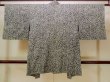 Photo2: N0209S Vintage Japanese women   Black HAORI short jacket / Silk. Abstract pattern   (Grade B) (2)