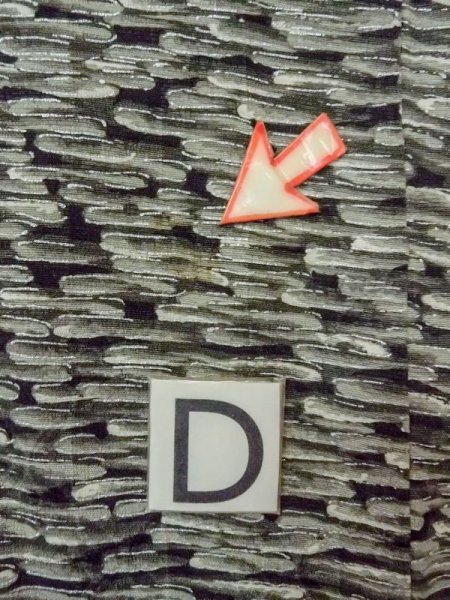 Photo17: N0209S Vintage Japanese women   Black HAORI short jacket / Silk. Abstract pattern   (Grade B) (17)