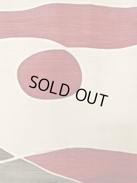 Photo6: N0209T Vintage Japanese women   Off White HAORI short jacket / Silk. Geometrical pattern,   (Grade C) (6)