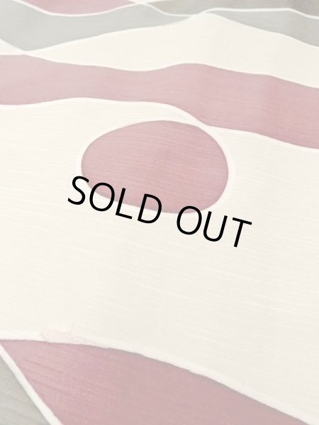 Photo8: N0209T Vintage Japanese women   Off White HAORI short jacket / Silk. Geometrical pattern,   (Grade C) (8)