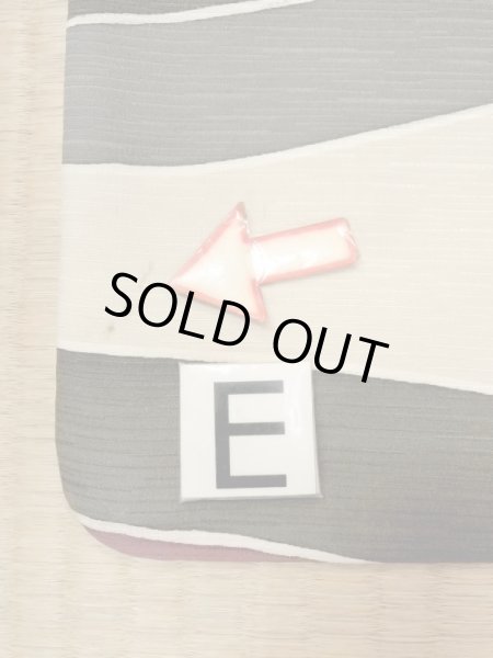 Photo18: N0209T Vintage Japanese women   Off White HAORI short jacket / Silk. Geometrical pattern,   (Grade C) (18)