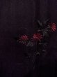 Photo4: N0209W Vintage Japanese women   Black HAORI short jacket / Silk. Chrysanthemum,   (Grade B) (4)