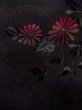 Photo6: N0209W Vintage Japanese women   Black HAORI short jacket / Silk. Chrysanthemum,   (Grade B) (6)