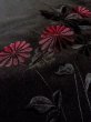 Photo10: N0209W Vintage Japanese women   Black HAORI short jacket / Silk. Chrysanthemum,   (Grade B) (10)