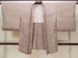 Photo1: N0209Z Vintage Japanese women   Gray HAORI short jacket / Silk. Abstract pattern   (Grade D) (1)