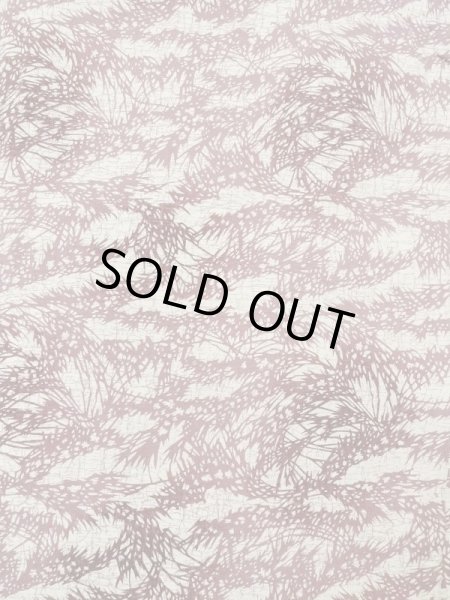 Photo3: N0210A Vintage Japanese women   Off White HAORI short jacket / Silk. Leaf,   (Grade C) (3)