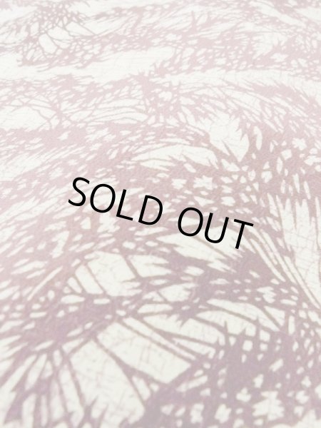 Photo8: N0210A Vintage Japanese women   Off White HAORI short jacket / Silk. Leaf,   (Grade C) (8)