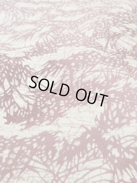 Photo9: N0210A Vintage Japanese women   Off White HAORI short jacket / Silk. Leaf,   (Grade C) (9)