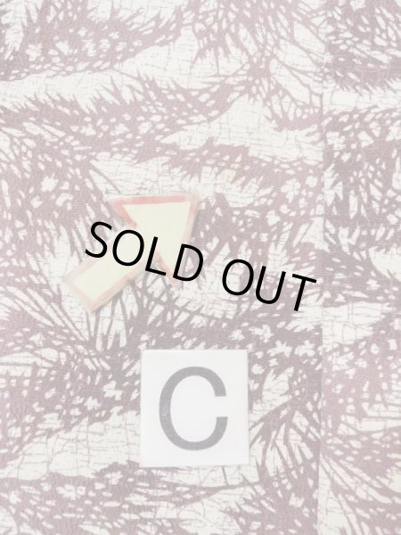 Photo16: N0210A Vintage Japanese women   Off White HAORI short jacket / Silk. Leaf,   (Grade C) (16)