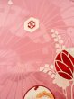 Photo3: N0210D Antique Japanese women  Shiny Pink HAORI short jacket / Silk. UME plum bloom,   (Grade B) (3)