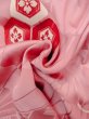 Photo12: N0210D Antique Japanese women  Shiny Pink HAORI short jacket / Silk. UME plum bloom,   (Grade B) (12)