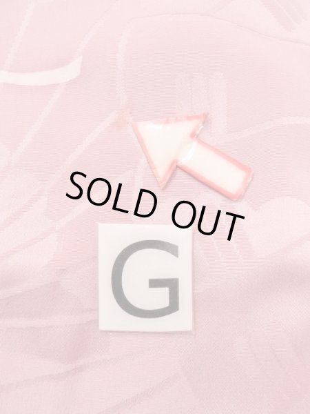 Photo20: N0210D Antique Japanese women  Shiny Pink HAORI short jacket / Silk. UME plum bloom,   (Grade B) (20)