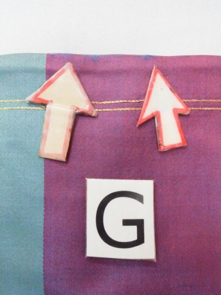 Photo13: N0216C Vintage Japanese Kimono  Shiny Multi Color NAGOYA OBI sash Flower Silk. (Grade C) (13)