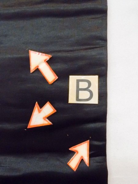 Photo8: N0216K Vintage Japanese Kimono   Black NAGOYA OBI sash UME plum bloom Silk. (Grade D) (8)