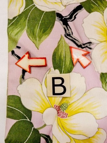 Photo8: N0216L Vintage Japanese Kimono  Pale Pink NAGOYA OBI sash Flower Silk. (Grade C) (8)