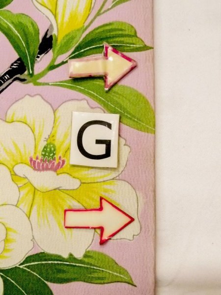 Photo13: N0216L Vintage Japanese Kimono  Pale Pink NAGOYA OBI sash Flower Silk. (Grade C) (13)