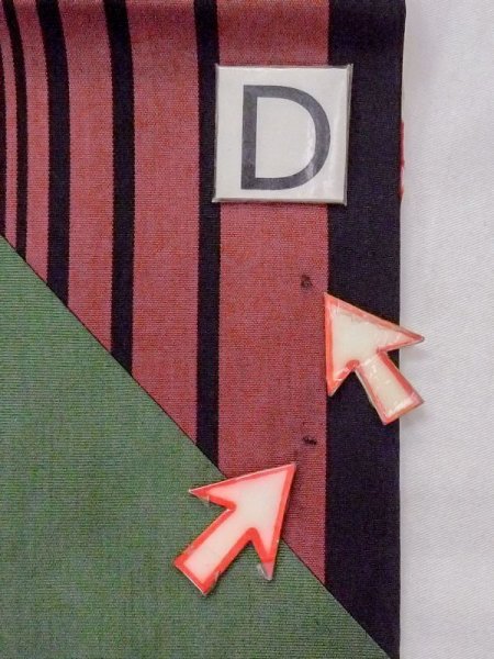 Photo9: N0216R Vintage Japanese Kimono   Green NAGOYA OBI sash Stripes Silk. (Grade D) (9)