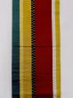 Photo4: N0216S Vintage Japanese Kimono  Vivid Yellow NAGOYA OBI sash Stripes Silk. (Grade C) (4)