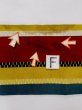 Photo12: N0216S Vintage Japanese Kimono  Vivid Yellow NAGOYA OBI sash Stripes Silk. (Grade C) (12)