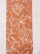 Photo4: N0216U Vintage Japanese Kimono  Grayish Coral NAGOYA OBI sash Flower Silk. (Grade B) (4)