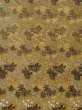 Photo2: N0216X Vintage Japanese Kimono  Dark Gold NAGOYA OBI sash Flower Synthetic. (Grade C) (2)