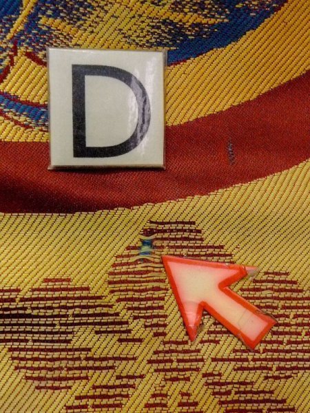 Photo10: N0216Z Vintage Japanese Kimono  Grayish Yellow NAGOYA OBI sash Flower Silk. (Grade D) (10)