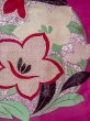 Photo2: N0217C Vintage Japanese Kimono  Vivid Pink NAGOYA OBI sash KIKYO Japanese balloonflower Silk. (Grade D) (2)