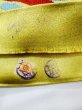 Photo12: N0227C Vintage Japanese Kimono  Shiny Yellowish Green FUKURO OBI sash Wheel Silk. (Grade C) (12)