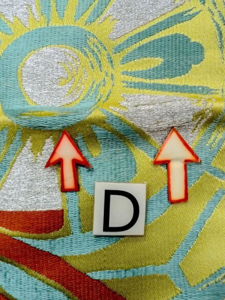 Photo18: N0227C Vintage Japanese Kimono  Shiny Yellowish Green FUKURO OBI sash Wheel Silk. (Grade C) (18)