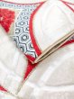 Photo14: N0227D Vintage Japanese Kimono  Shiny Silver FUKURO OBI sash Peony Silk. (Grade A) (14)