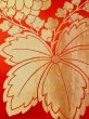 Photo6: N0227F Vintage Japanese Kimono  Shiny Red FUKURO OBI sash Chrysanthemum Silk. (Grade C) (6)