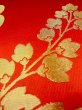Photo12: N0227F Vintage Japanese Kimono  Shiny Red FUKURO OBI sash Chrysanthemum Silk. (Grade C) (12)