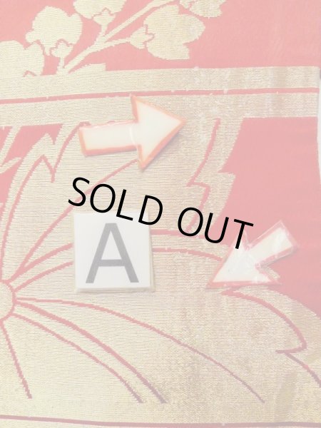 Photo17: N0227F Vintage Japanese Kimono  Shiny Red FUKURO OBI sash Chrysanthemum Silk. (Grade C) (17)