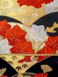 Photo3: Mint N0227K Vintage Japanese Kimono   Black FUKURO OBI sash Chrysanthemum Silk. (Grade A) (3)