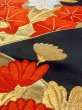 Photo10: Mint N0227K Vintage Japanese Kimono   Black FUKURO OBI sash Chrysanthemum Silk. (Grade A) (10)