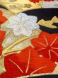 Photo12: Mint N0227K Vintage Japanese Kimono   Black FUKURO OBI sash Chrysanthemum Silk. (Grade A) (12)