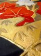 Photo15: Mint N0227K Vintage Japanese Kimono   Black FUKURO OBI sash Chrysanthemum Silk. (Grade A) (15)