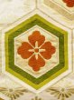 Photo4: N0227L Vintage Japanese Kimono   Ivory FUKURO OBI sash Chrysanthemum Silk. (Grade C) (4)