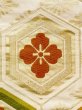 Photo5: N0227L Vintage Japanese Kimono   Ivory FUKURO OBI sash Chrysanthemum Silk. (Grade C) (5)