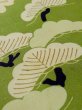 Photo10: N0227P Vintage Japanese Kimono   Green FUKURO OBI sash Flower Silk. (Grade D) (10)