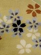 Photo7: N0227Q Vintage Japanese Kimono   Olive NAGOYA OBI sash Japanese wisteria Silk. (Grade C) (7)