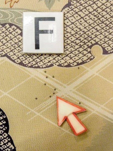 Photo19: N0227Q Vintage Japanese Kimono   Olive NAGOYA OBI sash Japanese wisteria Silk. (Grade C) (19)