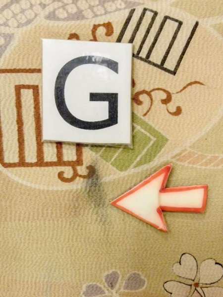 Photo20: N0227Q Vintage Japanese Kimono   Olive NAGOYA OBI sash Japanese wisteria Silk. (Grade C) (20)