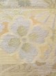 Photo5: N0227T Vintage Japanese Kimono   Ivory FUKURO OBI sash Flower Silk. (Grade C) (5)