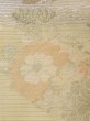 Photo6: N0227T Vintage Japanese Kimono   Ivory FUKURO OBI sash Flower Silk. (Grade C) (6)