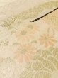 Photo8: N0227T Vintage Japanese Kimono   Ivory FUKURO OBI sash Flower Silk. (Grade C) (8)