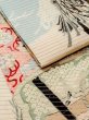 Photo9: N0228B Vintage Japanese Kimono   Ivory FUKURO OBI sash Flower Silk. (Grade C) (9)
